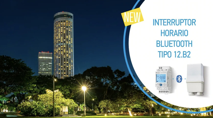 FINDER PRESENTA EL NUEVO INTERRUPTOR HORARIO ANUAL ASTRONÓMICO BLUETOOTH TIPO 12.B2 CON ANTENA GPS